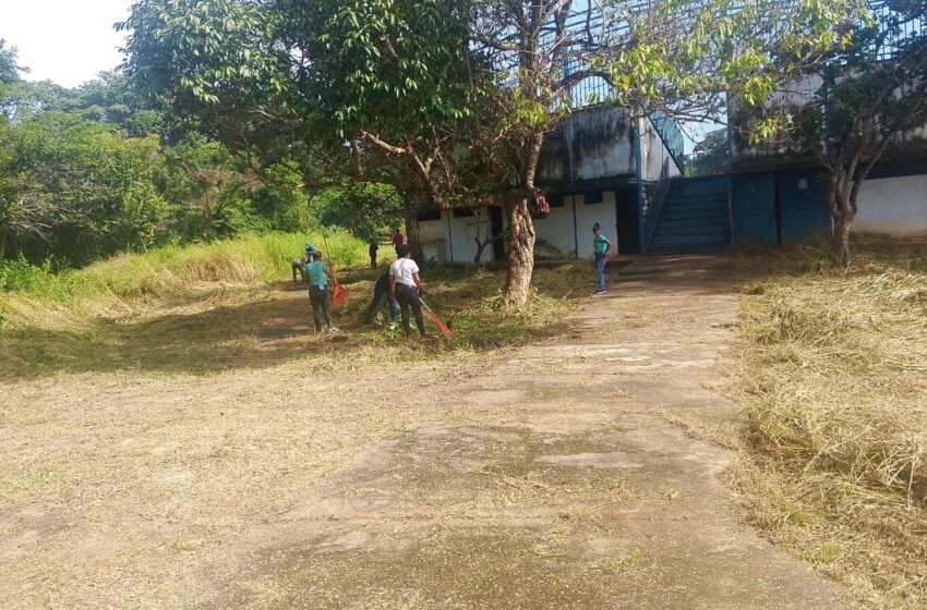  Estudiantes embellecen áreas verdes y deportivas del VIPI
