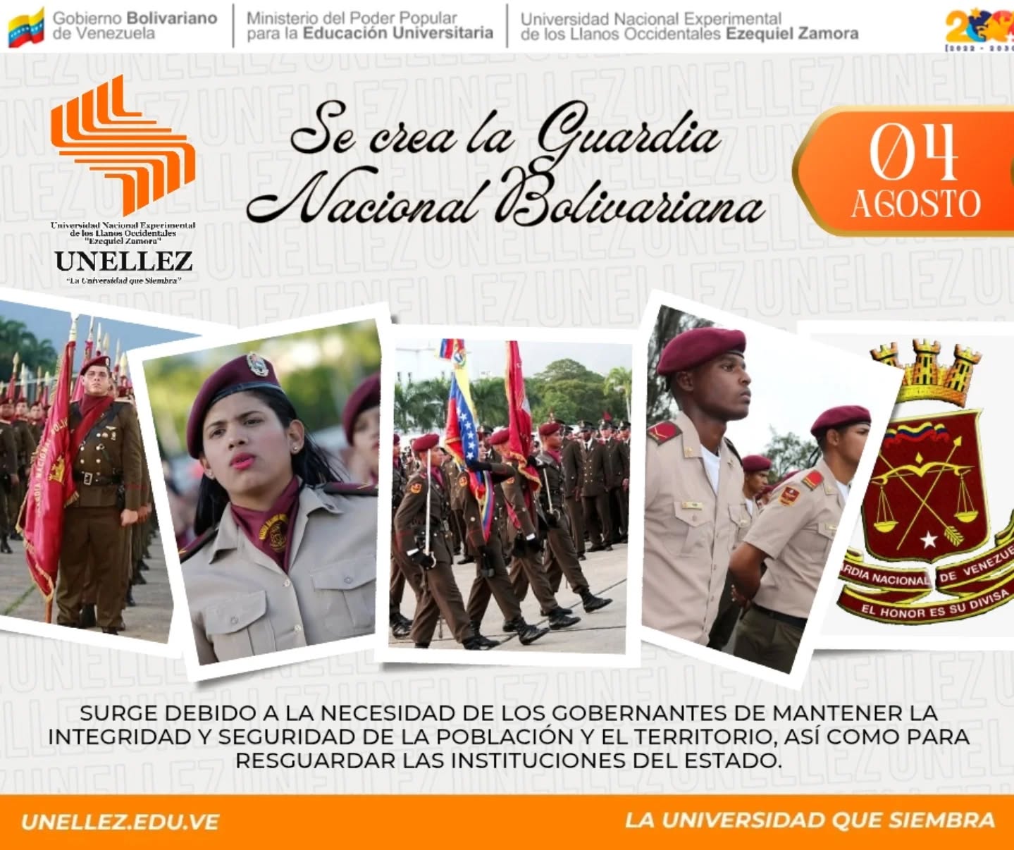  Creación de la Guardia Nacional Bolivariana