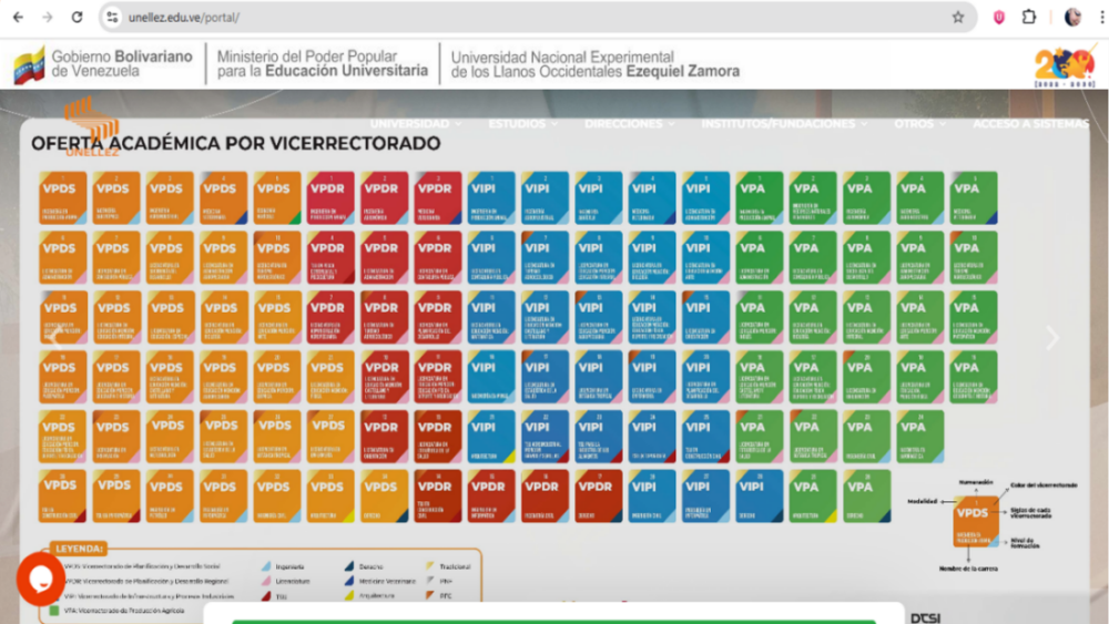 Unellez presenta su oferta académica organizada por Vicerrectorados
